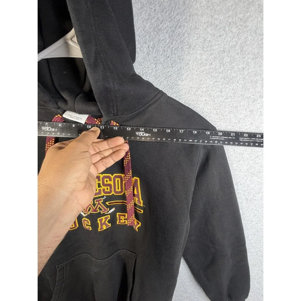 Minnesota Golden Gophers Hoodie Youth XL Black NCAA Hockey Lace Up Signature